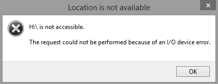 external hard drive I/O device error