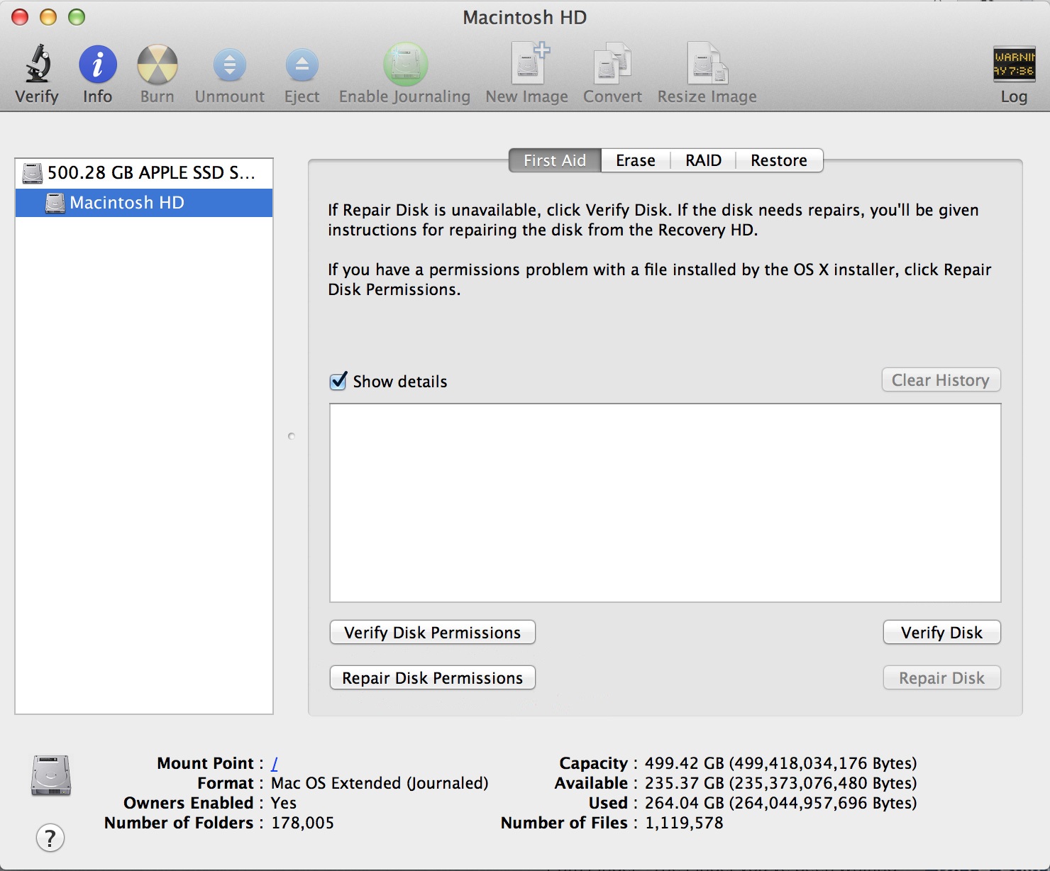 mac disk utility repair permissions