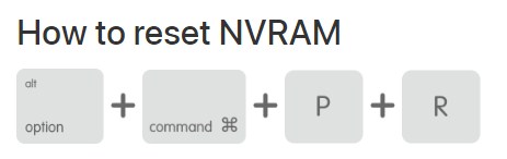 nvram reset macbook pro