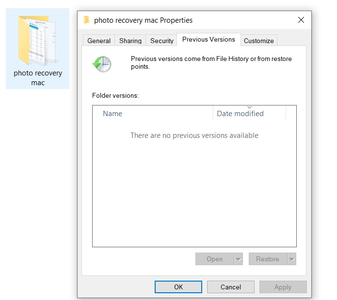 how to restore user default folder