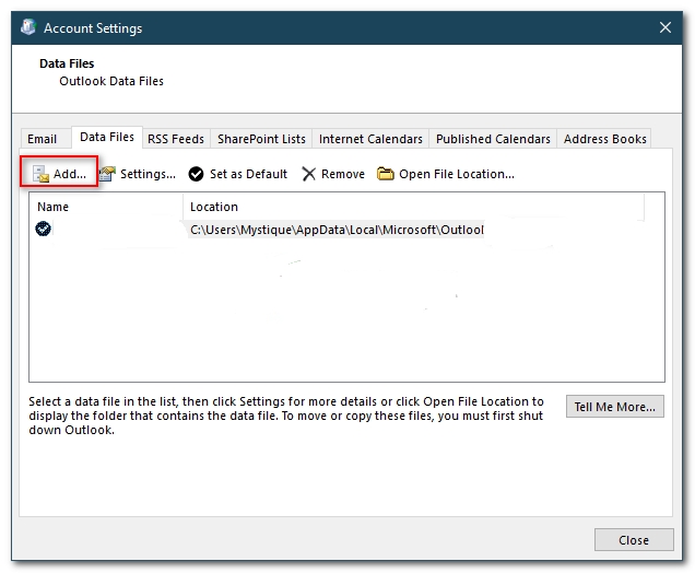 Microsoft Outlook Data File Location Mac