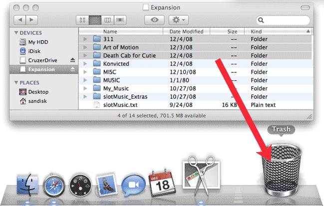 how to locate mac trash folder