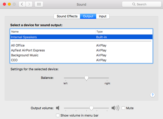 sound settings mac