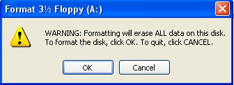 floppy disk format utility dos
