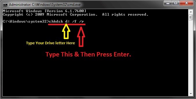 run chkdsk