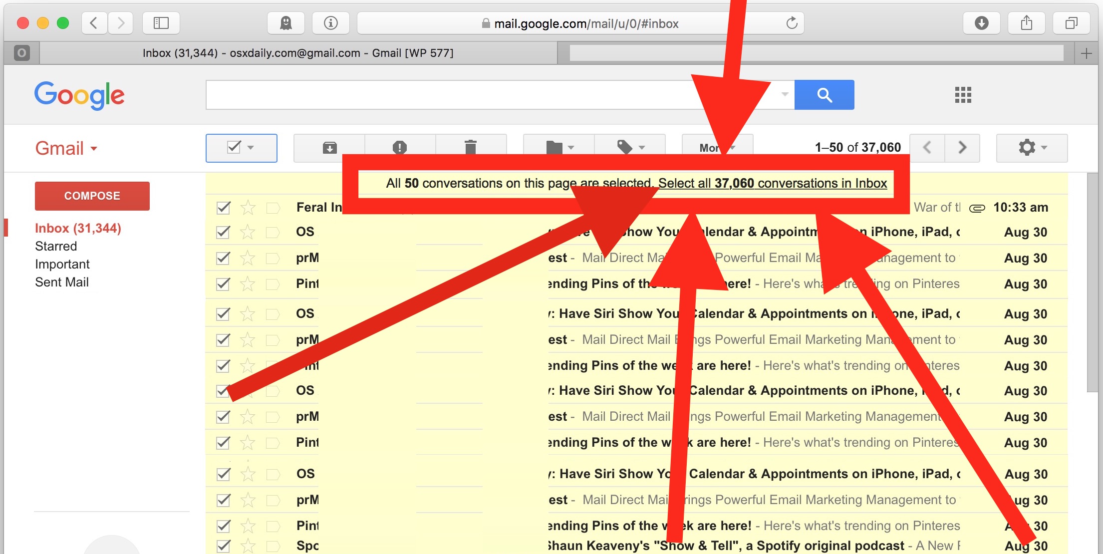 all mail i send is going to my inbox too in gmail