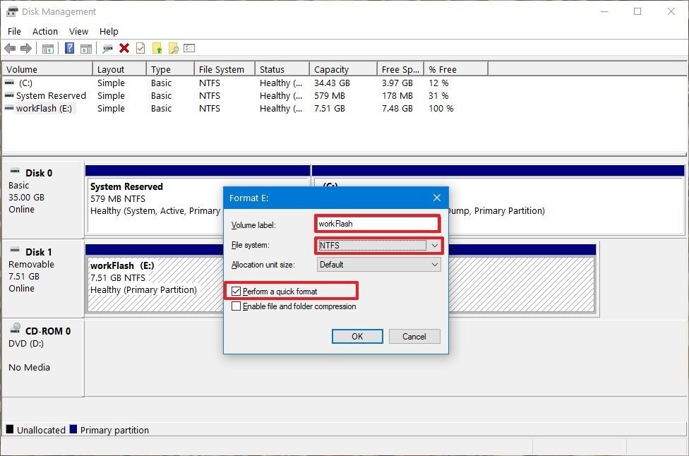 how to format a usb drive to fat32 in windows 10