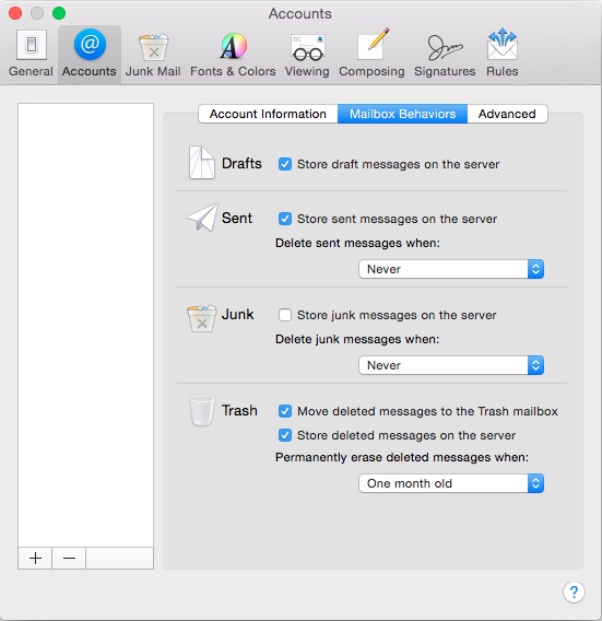 does apple mail download and erase message from the server