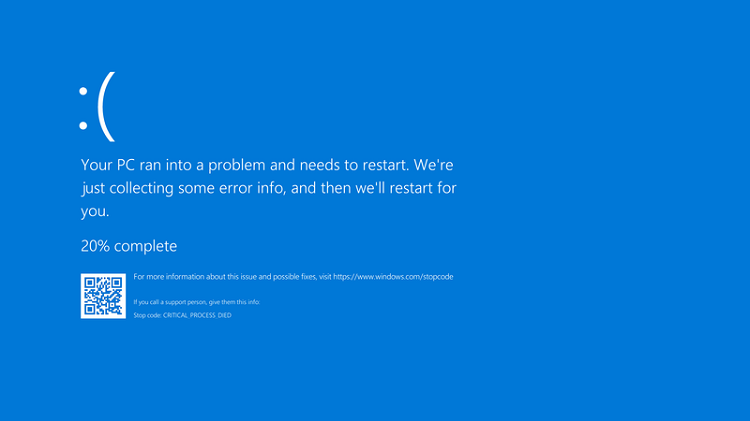 windows 10 blue dump error