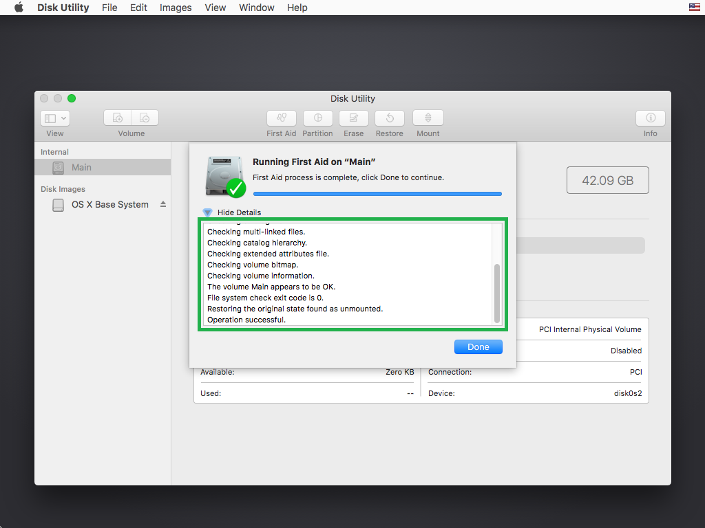 disk utility volume could not be unmounted