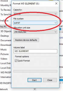 How to reformat wd elements for mac osx