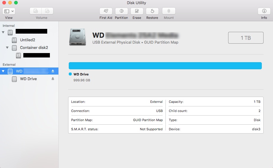 how to format wd elements hard drive for mac