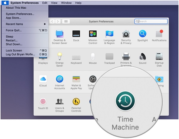 mac time machine restore chrome
