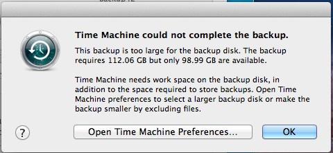 Time machine wont backup