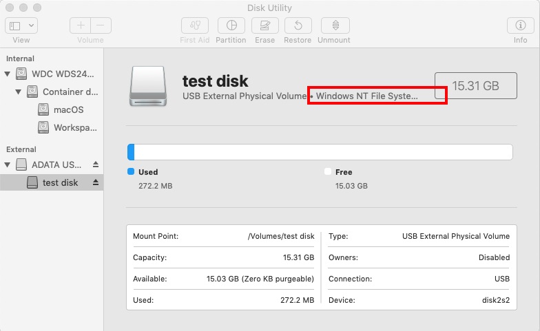 mac external drives read only