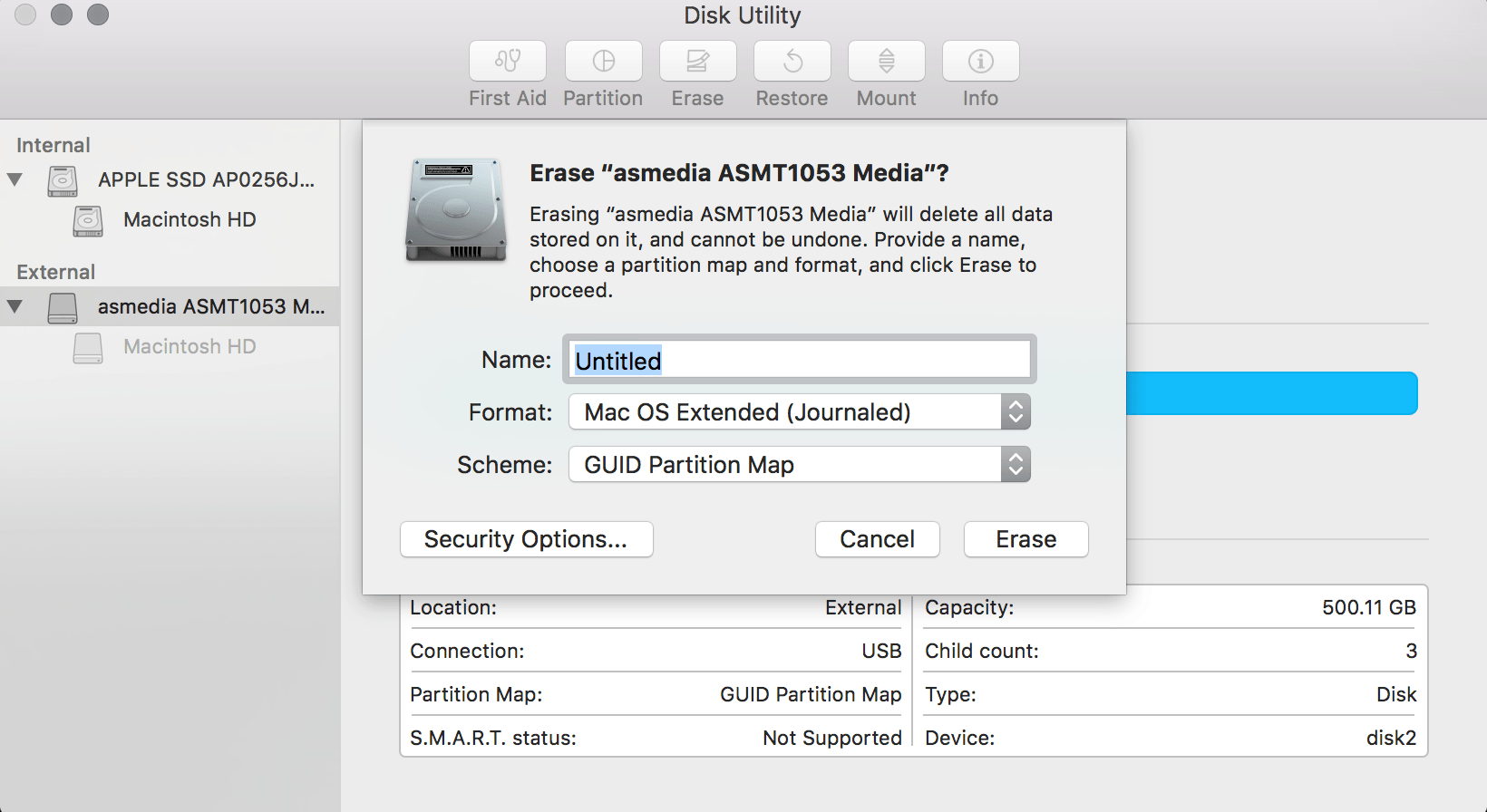 erase and reformat my passport for mac