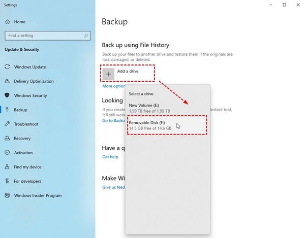 windows 7 backup to network drive