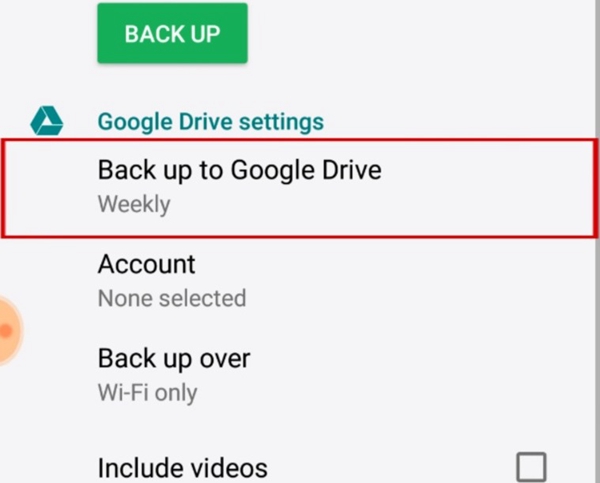 Backup WhatsApp Photos to Google Drive