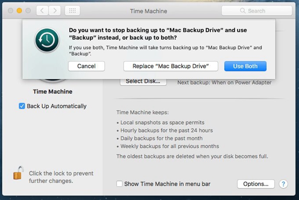 replacing external hard drive time machine