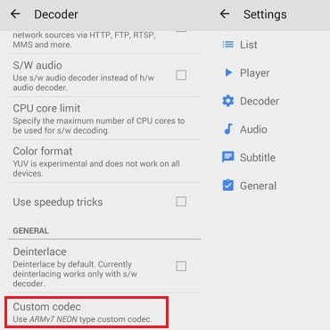 click custom codec