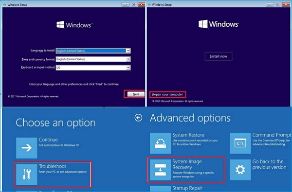 system recovery windows 10 multiple drives with windows