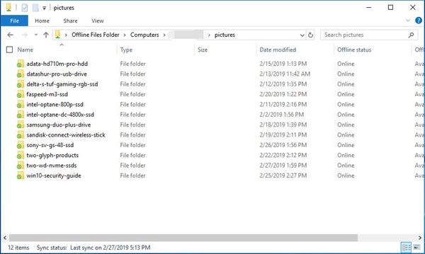 windows 7 sync folders to network drive