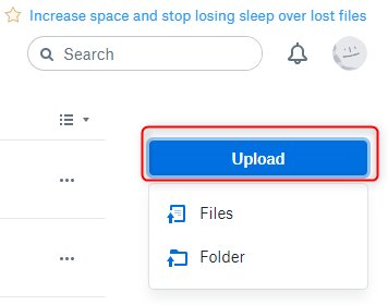 sending files via dropbox