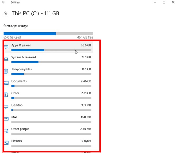 what is taking up space on my hard drive mac