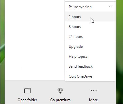 onedrive folder sync pending