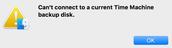 Can't Connect to a Current Time Machine Backup Disk