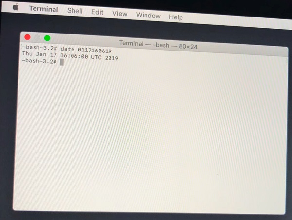 mac os recovery mode su session terminal