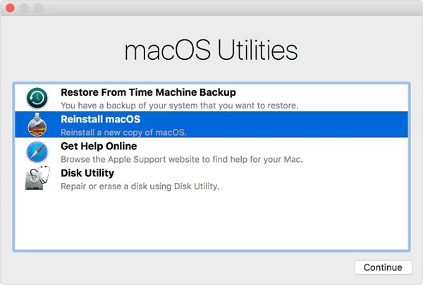 Reinstallazione macOS