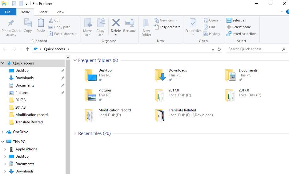 open file explorer