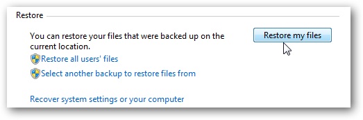 Menggunakan Windows Backup