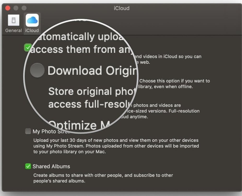 تحميل من iCloud