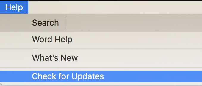 microsoft word update on mac