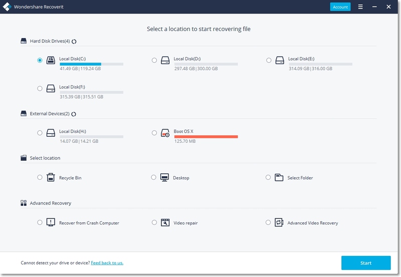 Locate Your SD Card in Recoverit