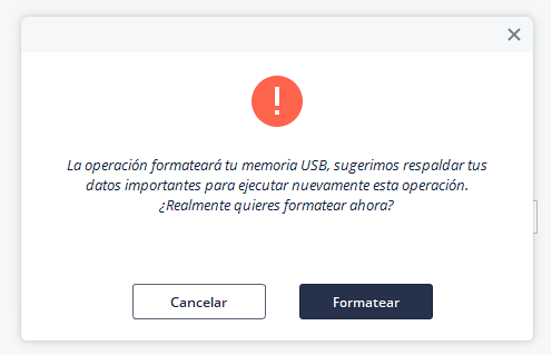 respalda y formatea datos