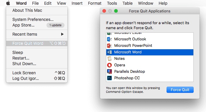 outlook for mac freezes