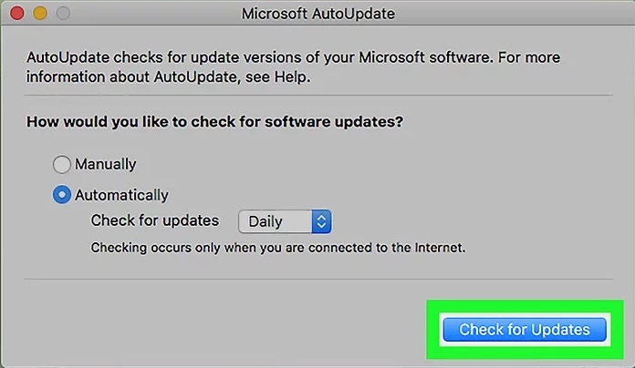 word update on mac