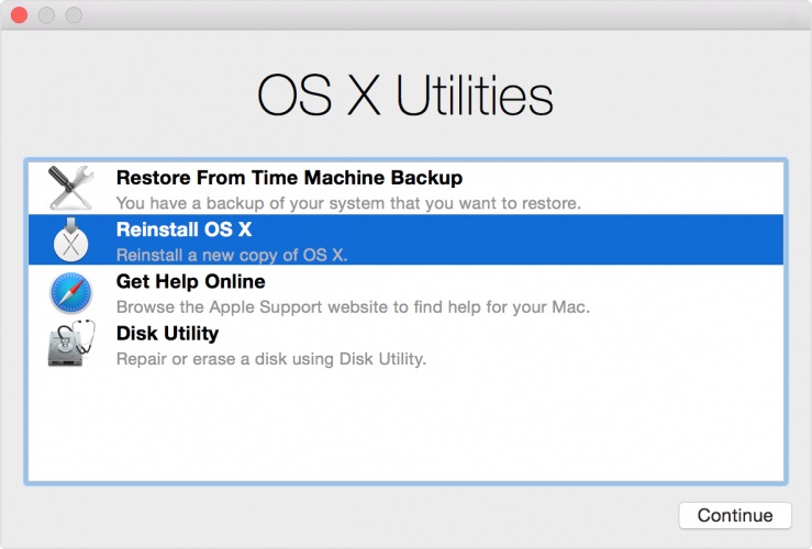OS-X- وضع استرداد الانترنت لنظام Mac -5