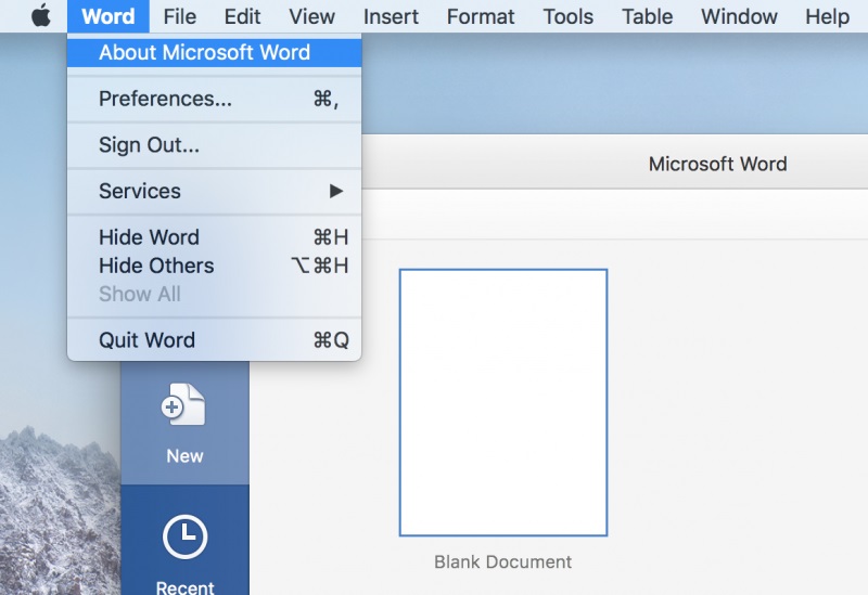 microsoft word update for mac