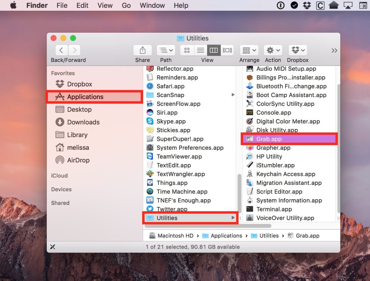 mac cap screen shortcut