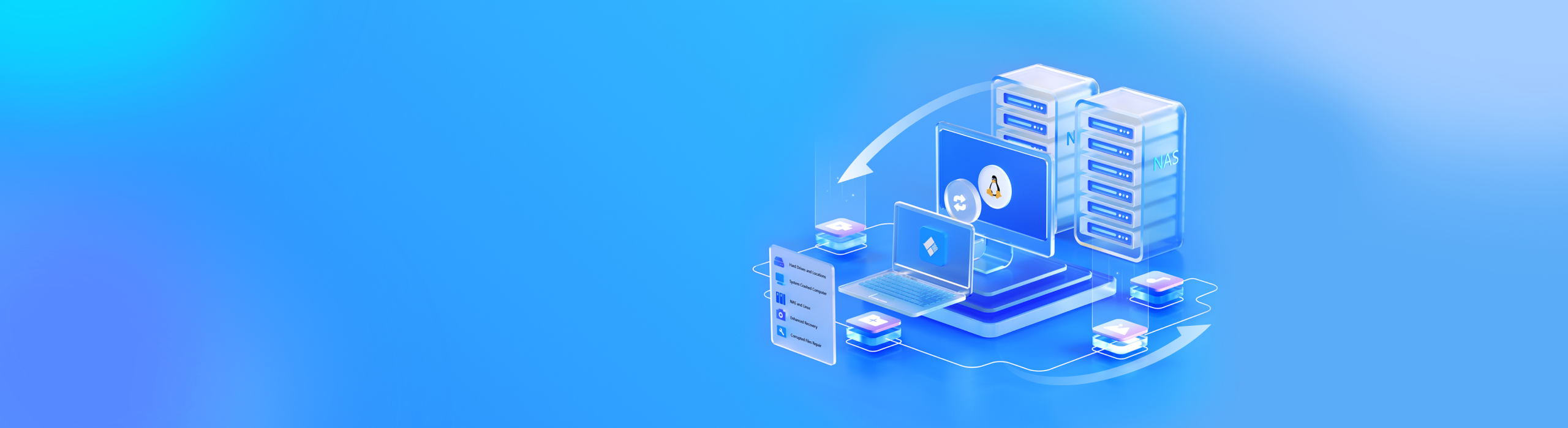 recover data from nas and linux